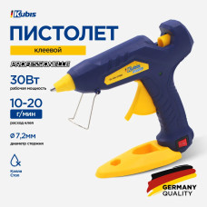 Клеевой пистолет 7 мм профессиональный, для рукоделия, 30 (90) Вт, 10-20 г/мин